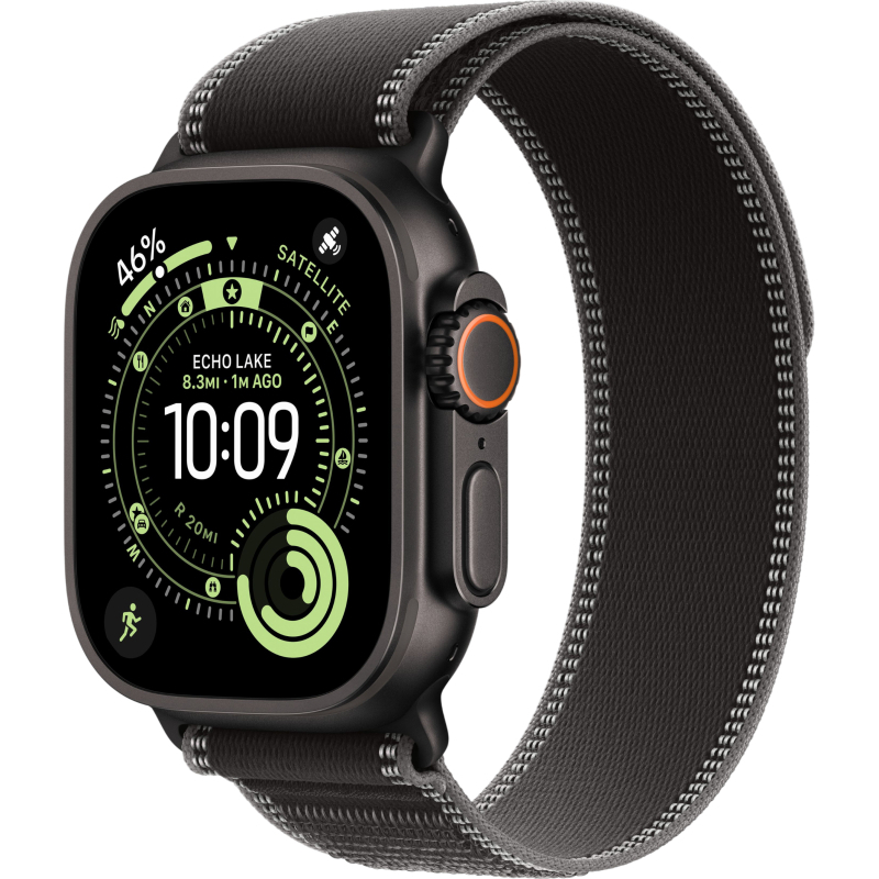 Умные часы Apple Watch Ultra 3, 49 мм, Black Titanium Bl/Charcoal Trail Loop M/L